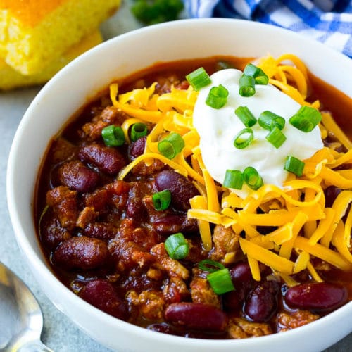 Slow Cooker Turkey Chili - Dinner at the Zoo