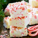 Candy cane fudge is the perfect easy holiday treat!
