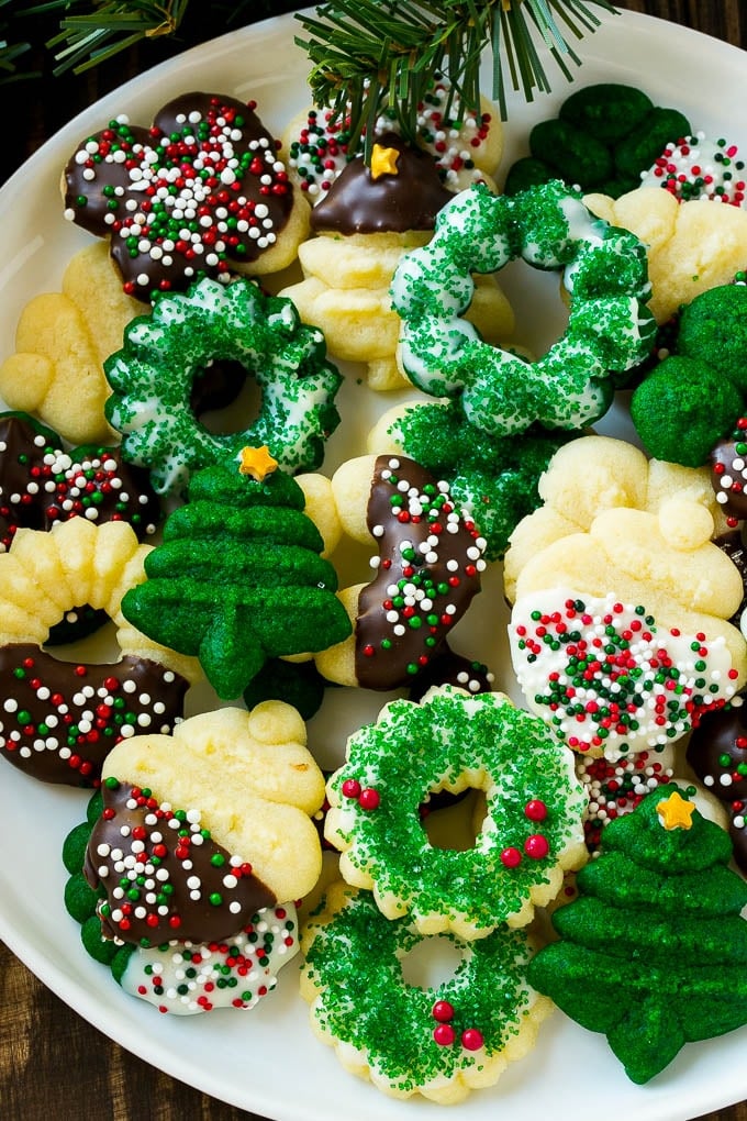 Classic Christmas Spritz Cookies Recipe - Mom Loves Baking