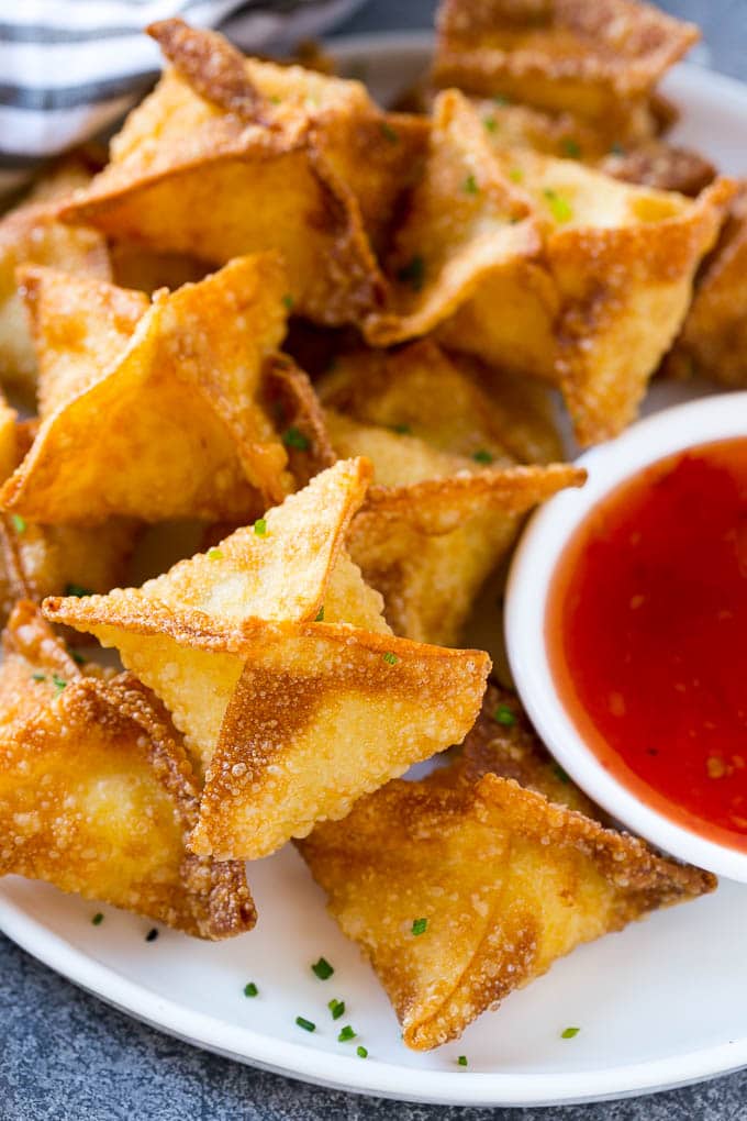 Cream Cheese Wontons - Dinner at the Zoo