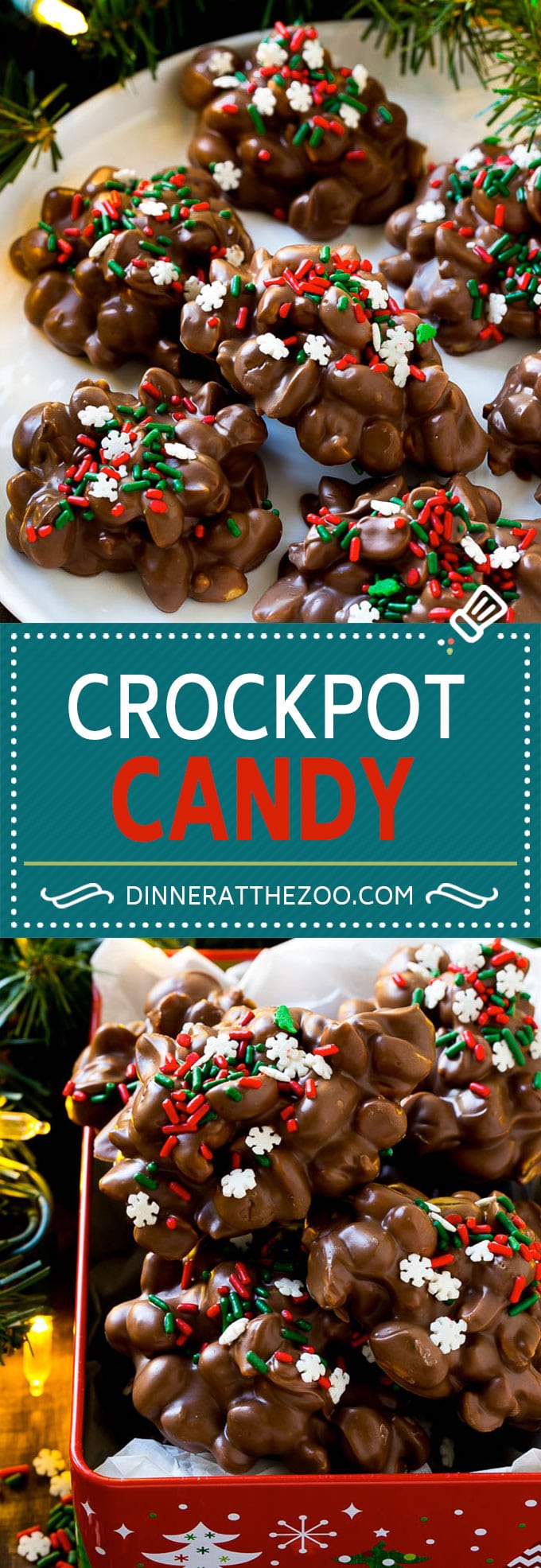 Crockpot Candy | Slow Cooker Candy | Crockpot Peanut Clusters | Chocolate Peanut Clusters