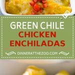 Green Chile Chicken Enchiladas Recipe | Green Enchiladas Recipe | Easy Enchiladas | Chicken Enchiladas | Chicken and Cheese Enchiladas