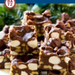 This rocky road fudge recipe can be made in just minutes and is loaded with chocolate, walnuts and marshmallows.