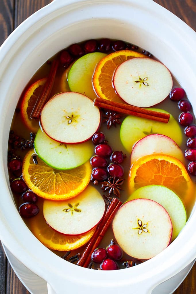 Image result for sliced apples, oranges, cranberries