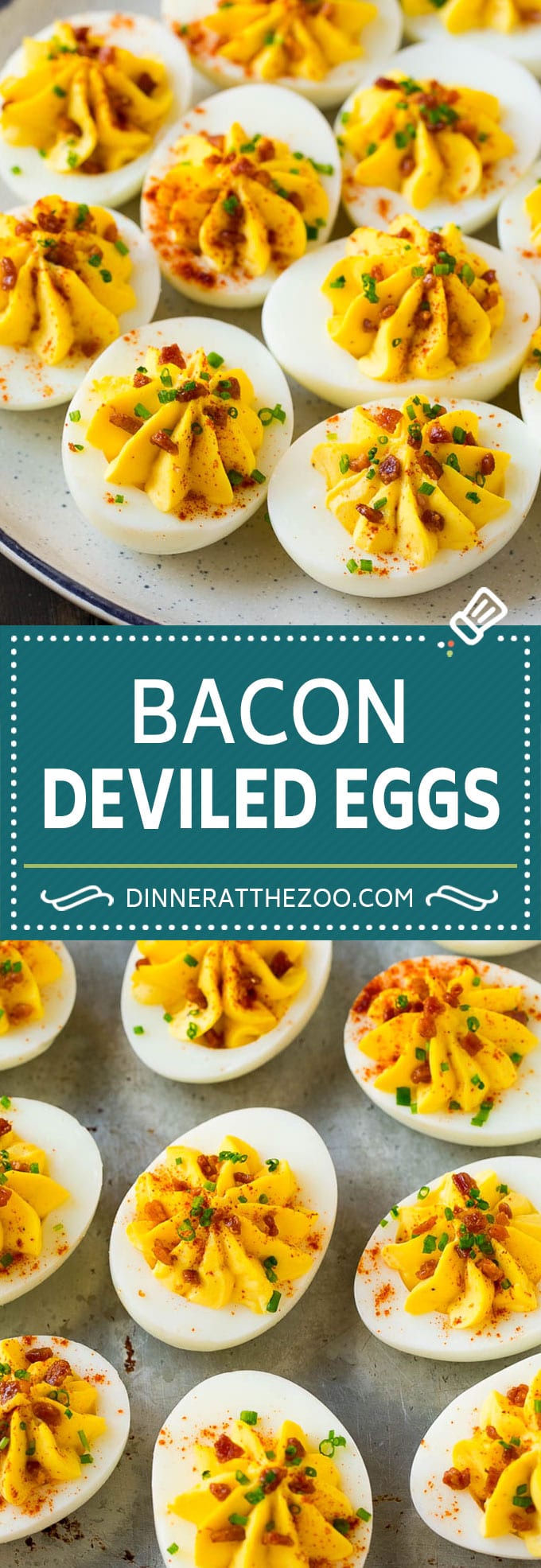 Bacon Deviled Eggs | Deviled Eggs Recipe #eggs #keto #lowcarb #bacon #appetizer #dinneratthezoo