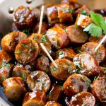These beer brat bites are the perfect party snack.