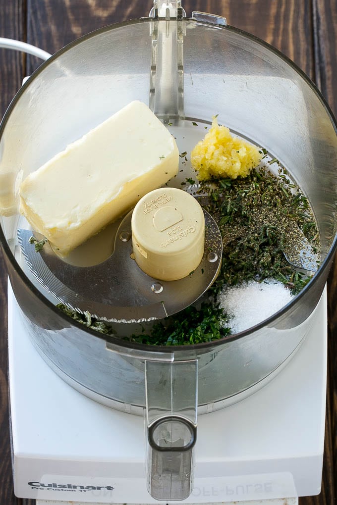 Compound butter for herb roasted turkey.