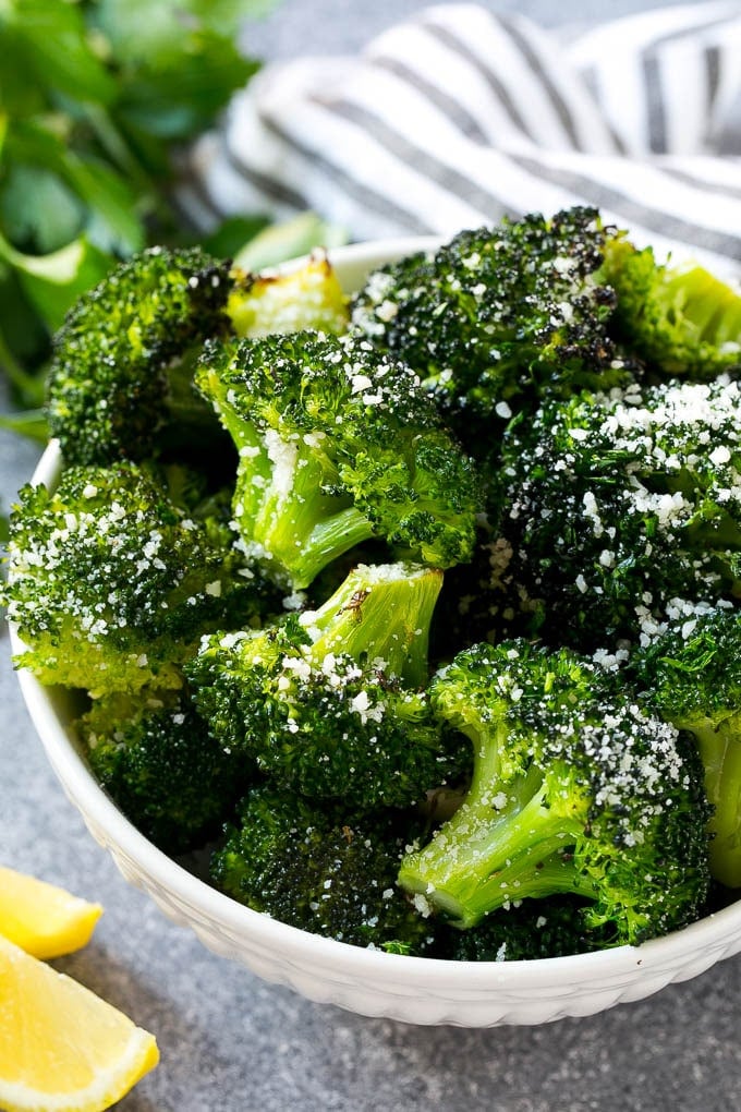 Parmesan roasted broccoli is an easy and healthy side dish perfect for any meal.