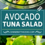 This avocado tuna salad is loaded with chunks of tuna, avocado and colorful veggies for a fresh and lighter take on the classic dish!