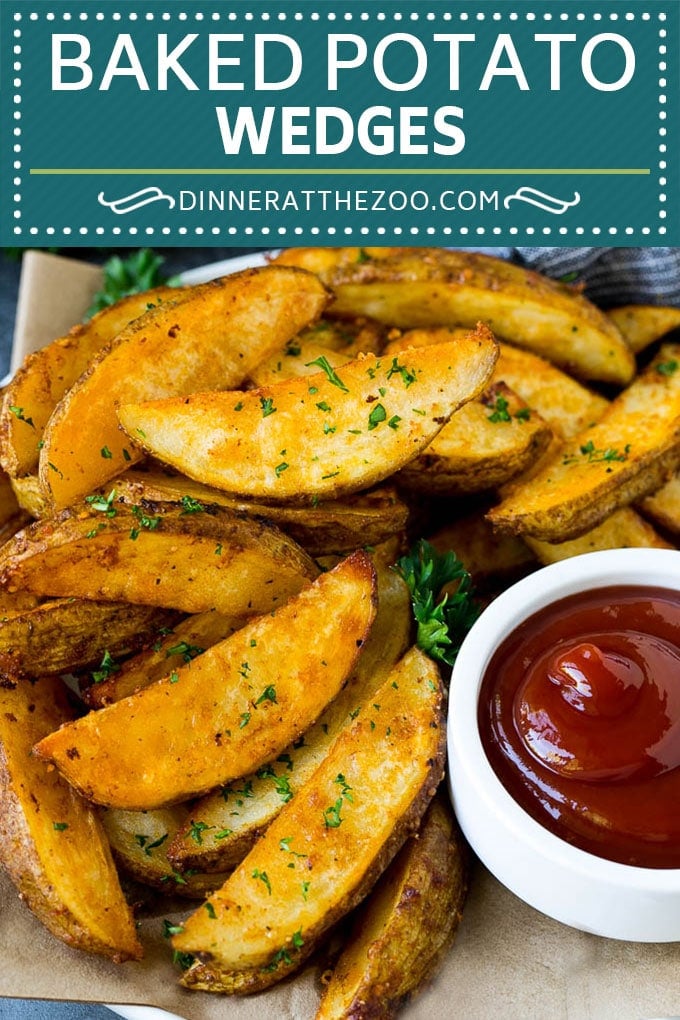 Baked Potato Wedges Recipe | Baked French Fries #potatoes #fries #sidedish #dinner #dinneratthezoo