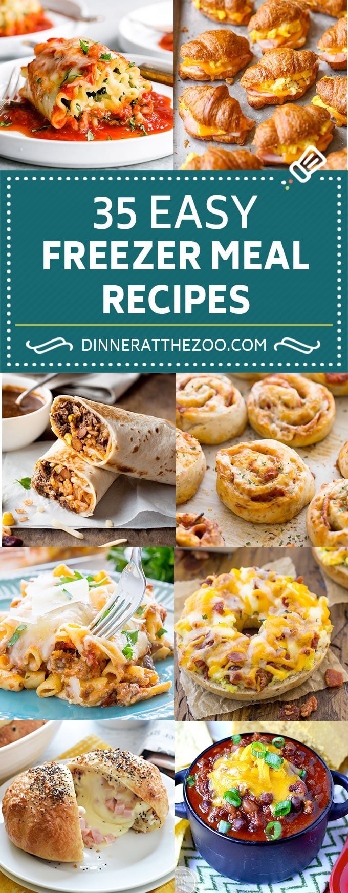 35 Recetas de comidas fáciles de Freezer # freezer # mealprep # dinner # dinneratthezoo