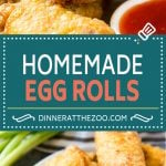 Homemade Egg Rolls | Chinese Egg Rolls | Pork Egg Rolls | Egg Roll Recipe