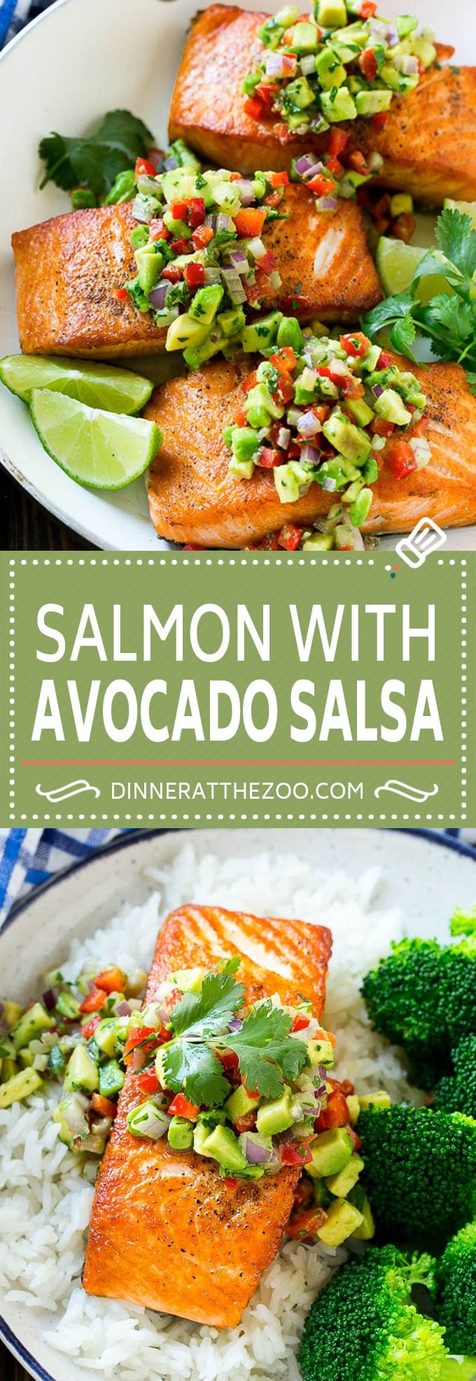 Salmon with Avocado Salsa Recipe | Seared Salmon Recipe | Healthy Salmon Recipe #salmon #avocado #salsa #seafood #lowcarb #keto #glutenfree #healthy #dinneratthezoo