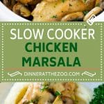 Slow Cooker Chicken Marsala Recipe | Crock Pot Chicken Marsala | Chicken with Mushrooms | Chicken Marsala Recipe