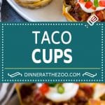 Taco Cups Recipe | Wonton Taco Cups | Taco Cupcakes | Mexican Appetizer