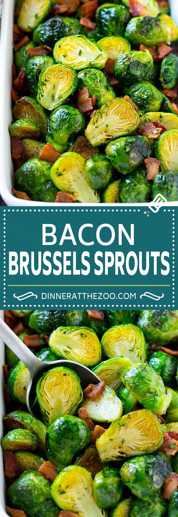 These bacon roasted brussels sprouts are crispy on the outside, soft on the inside and full of smoky flavor.