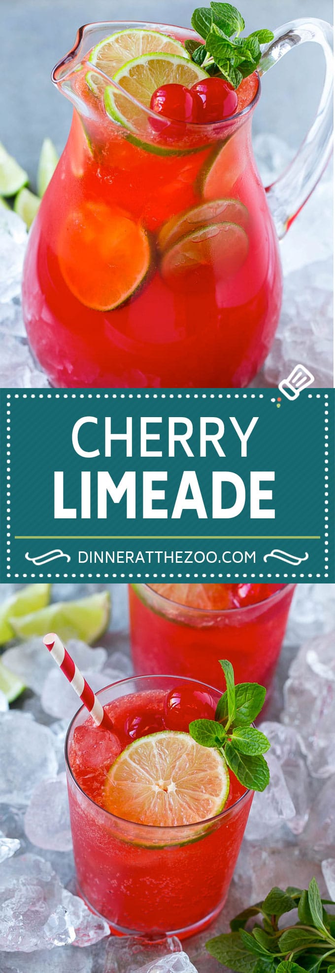 Cherry Limeade Recipe | Sonic Cherry Limeade | Limeade Recipe #limeade #drink #cherry #lime #dinneratthezoo