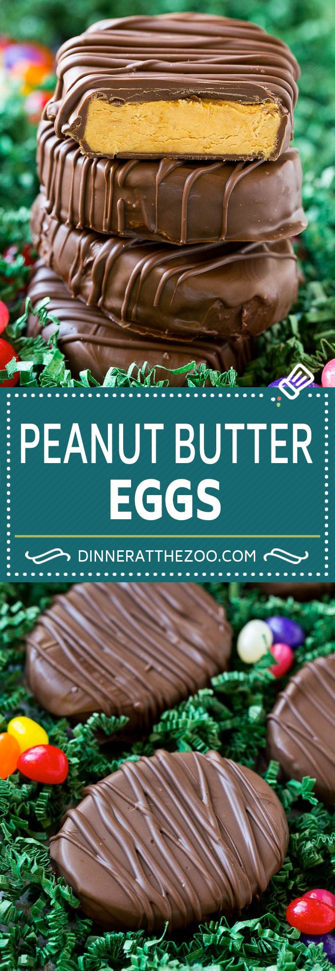 Peanut Butter Eggs | Reese's Eggs | Homemade Peanut Butter Cups | Easter Dessert Recipe #peanutbutter #chocolate #easter #eastereggs #candy #dessert #dinneratthezoo