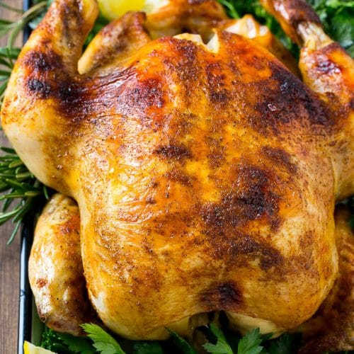 Slow Cooker Whole Chicken - Dinner at the Zoo