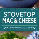 This stovetop mac and cheese is a one pot dish of tender macaroni simmered in an ultra creamy sauce with two types of cheese.