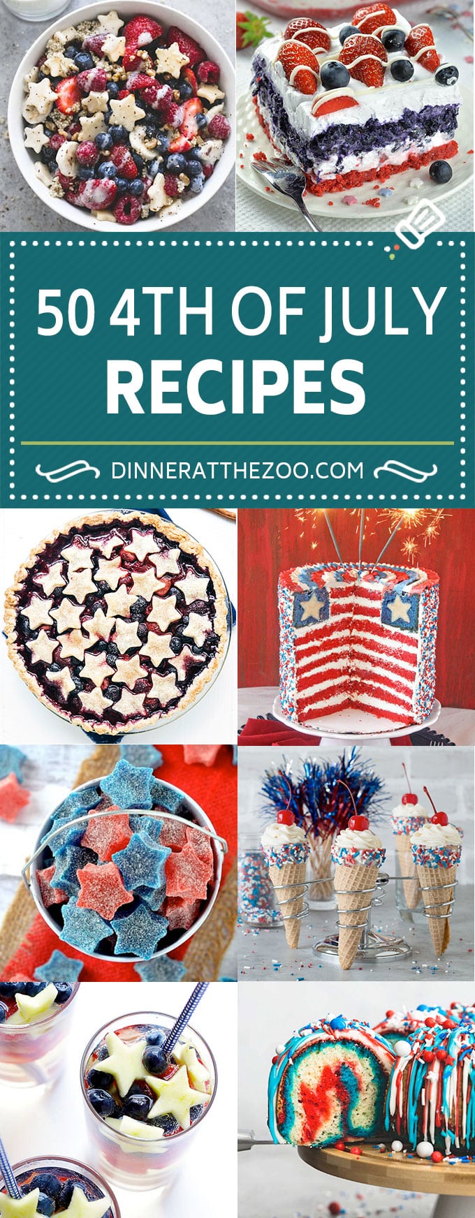 4th of July Recipes | Patriotic Recipes | Red White and Blue Recipes | Memorial Day Recipes #4thofjuly #patriotic #dinneratthezoo