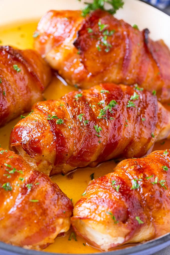 Bacon wrapped chicken