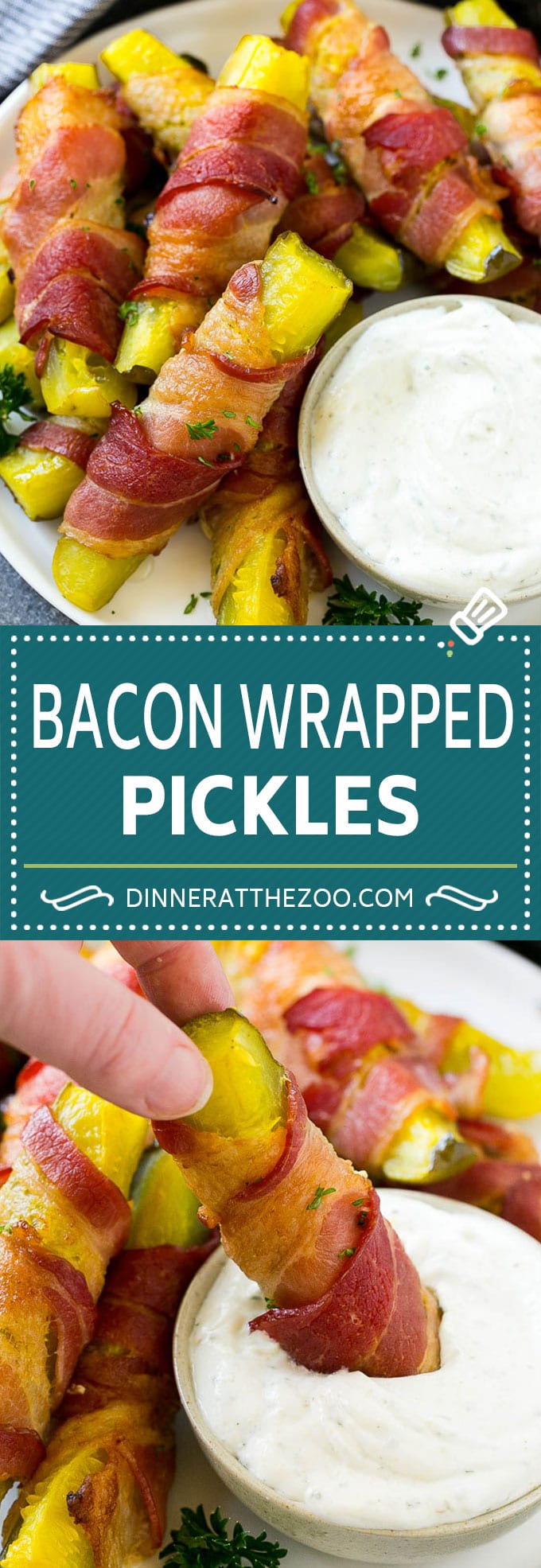 Bacon Wrapped Pickles - Dinner at the Zoo