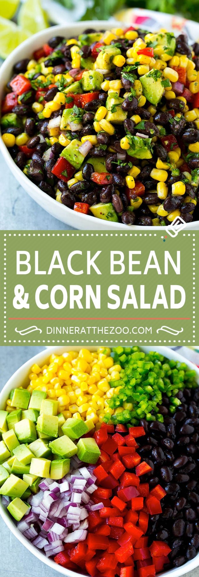 Black Bean and Corn Salad Recipe | Mexican Salad | Black Bean Salad | Bean Salad #salad #beans #corn #mexicanfood #dinneratthezoo
