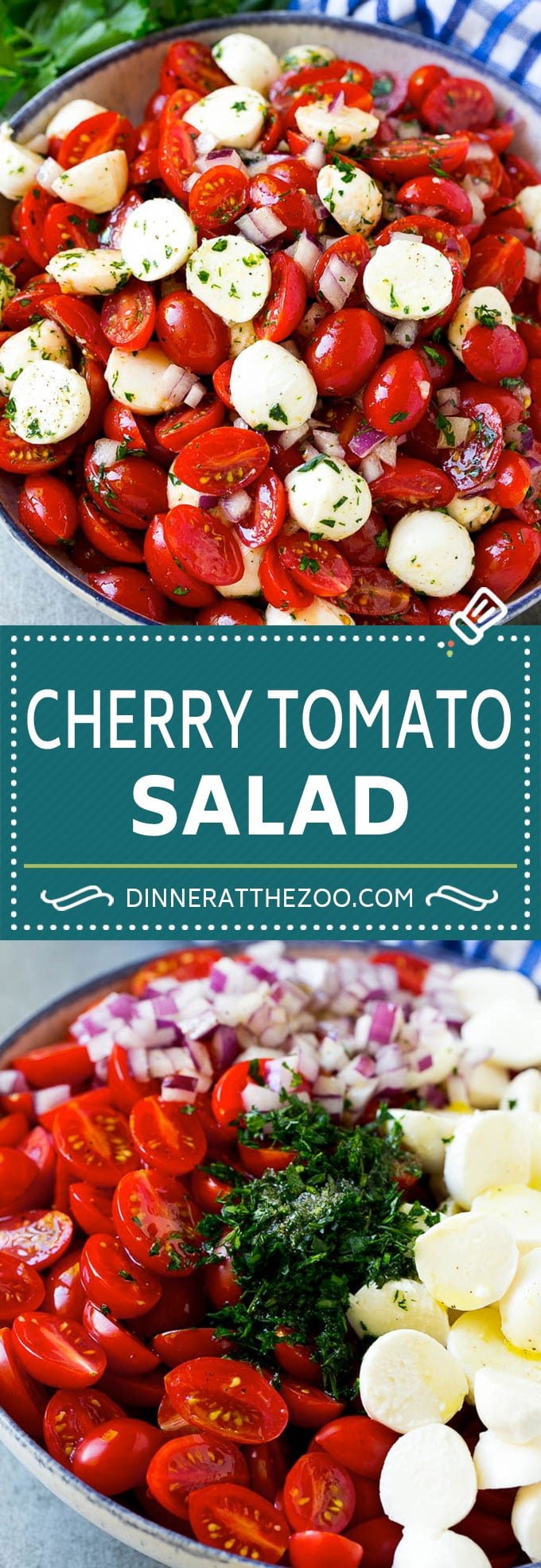 Cherry Tomato Salad Recipe | Tomato Mozzarella Salad | Caprese Salad | Tomato Salad #tomatoes #salad #tomatosalad #caprese #dinneratthezoo