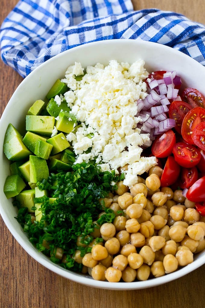 Chickpea Salad with Avocado - Dinner at the Zoo