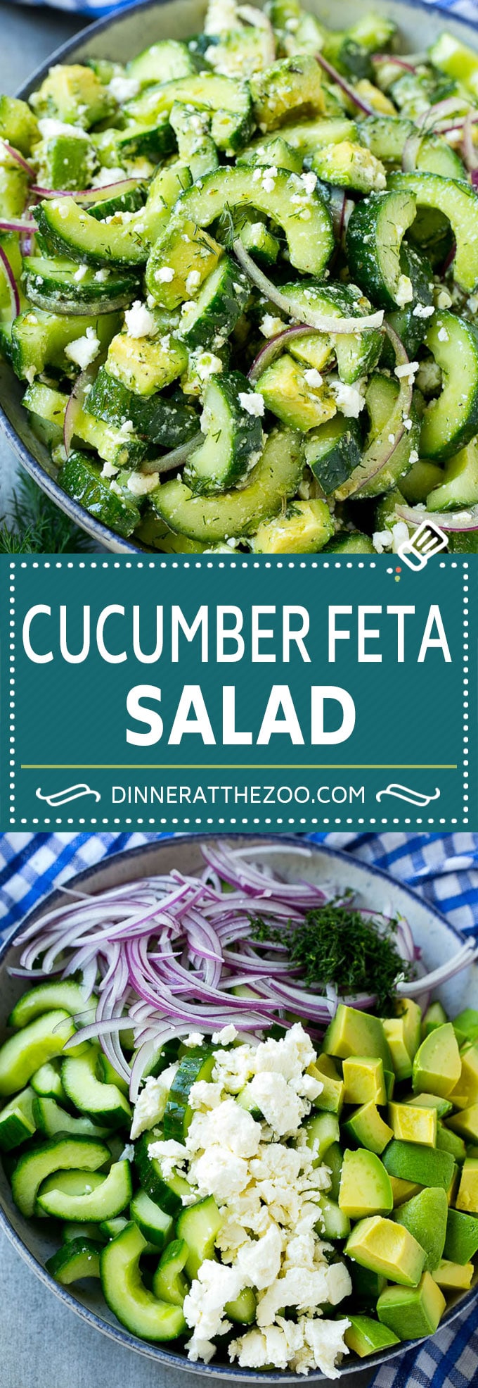 Cucumber Feta Salad Recipe | Cucumber Salad | Feta Cheese Salad | Summer Salad #salad #cucumber #dinneratthezoo