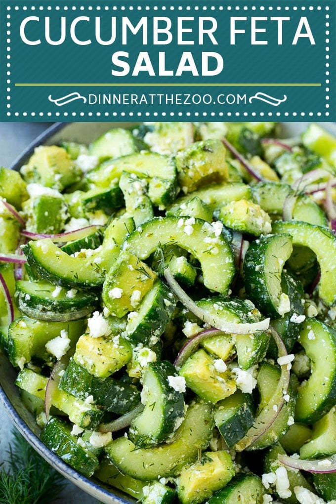 Cucumber Feta Salad Recipe | Cucumber Salad | Feta Cheese Salad | Summer Salad #salad #cucumber #dinneratthezoo