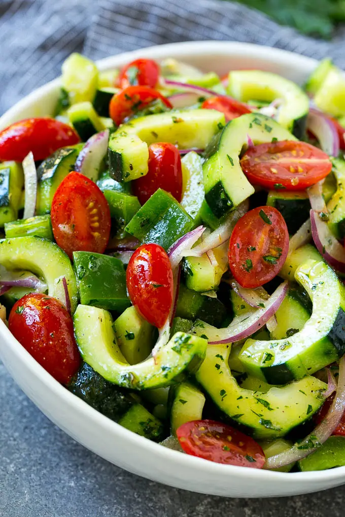 Cucumber, Avocado, and Tomato Salad