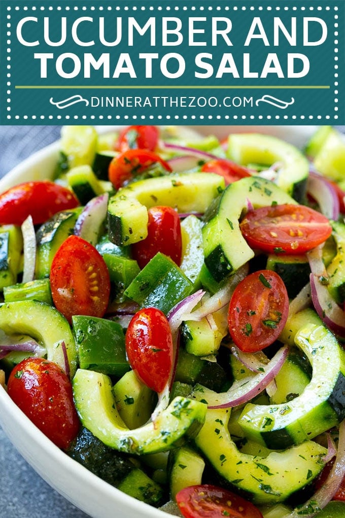 Cucumber Tomato Salad Recipe | Cucumber Salad | Tomato Salad | Vegetable Salad #cucumber #tomato #salad #dinneratthezoo