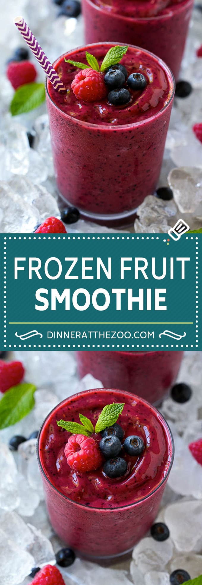 Frozen Fruit Smoothie - Dinner at the Zoo