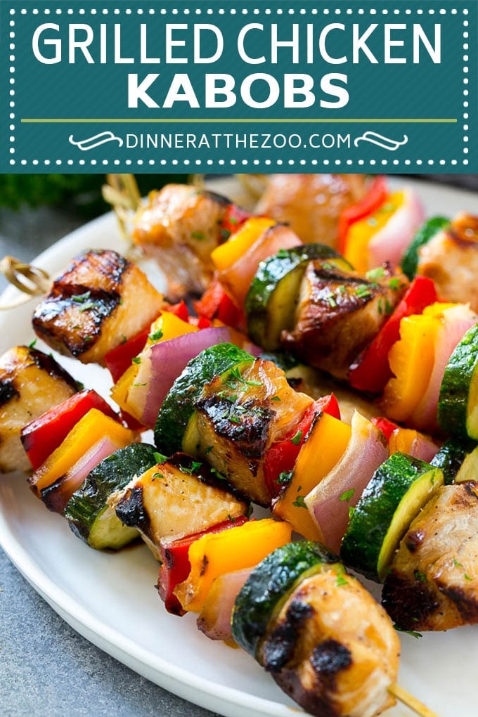 Grilled Chicken Kabobs Recipe | Chicken and Vegetable Kabobs | Grilled Chicken Skewers #grilling #chicken #kabobs #dinner #dinneratthezoo