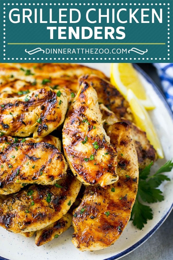 Grilled Chicken Tenders Recipe | Marinated Chicken | Lemon Garlic Chicken | Grilled Chicken #grilling #chicken #healthy #dinneratthezoo