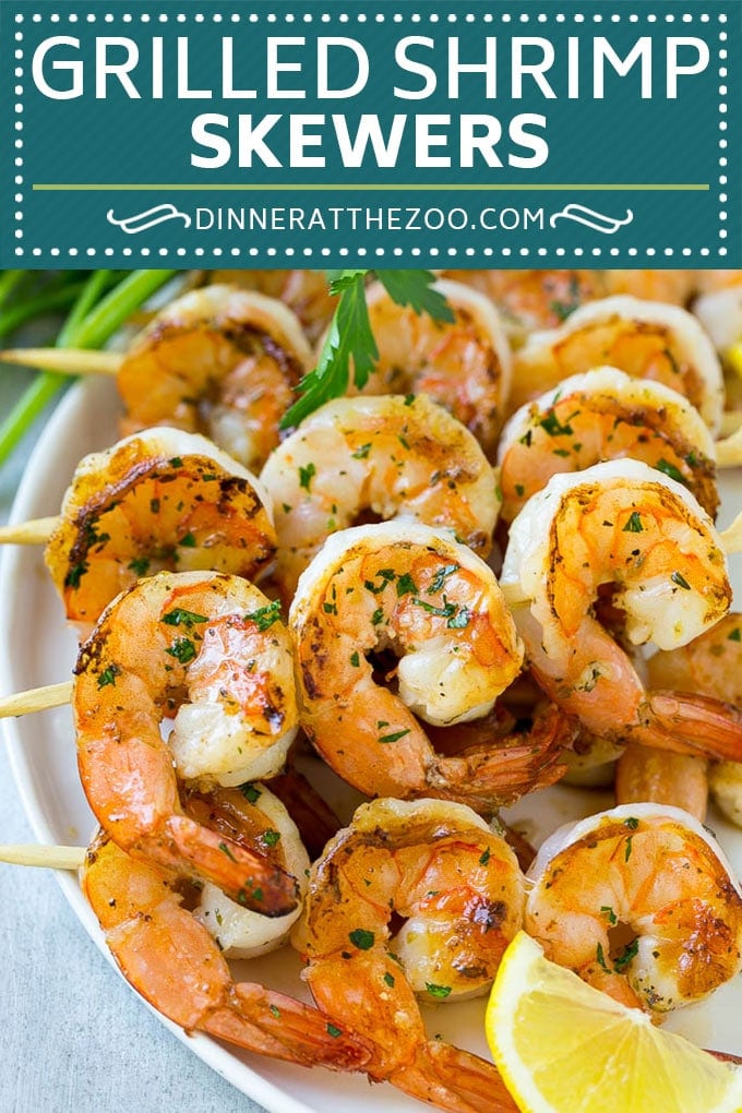 Grilled Shrimp Skewers Recipe | Shrimp Kabobs | Marinated Shrimp | Lemon Shrimp | Garlic Shrimp #shrimp #grilling #seafood #dinneratthezoo