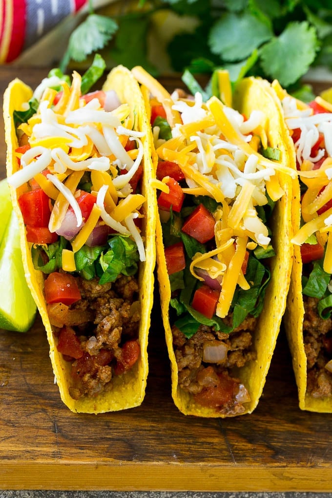 GROUND BEEF TACOS