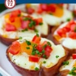 These ham and egg cups are slices of ham pressed into muffin tins, then filled with cheese and eggs and baked to perfection.