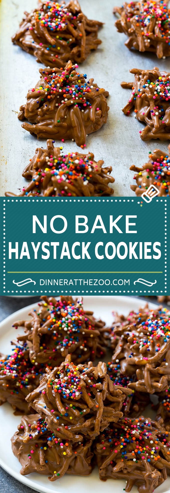 Haystack Cookies Recipe | No Bake Cookies | Chow Mein Noodle Cookies #nobakecookies #cookies #recipe #chocolate #dinneratthezoo
