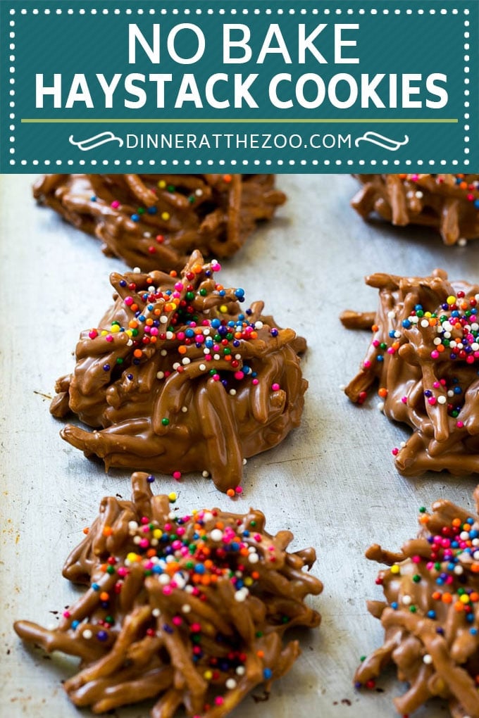 Haystack Cookies Recipe | No Bake Cookies | Chow Mein Noodle Cookies #nobakecookies #cookies #recipe #chocolate #dinneratthezoo