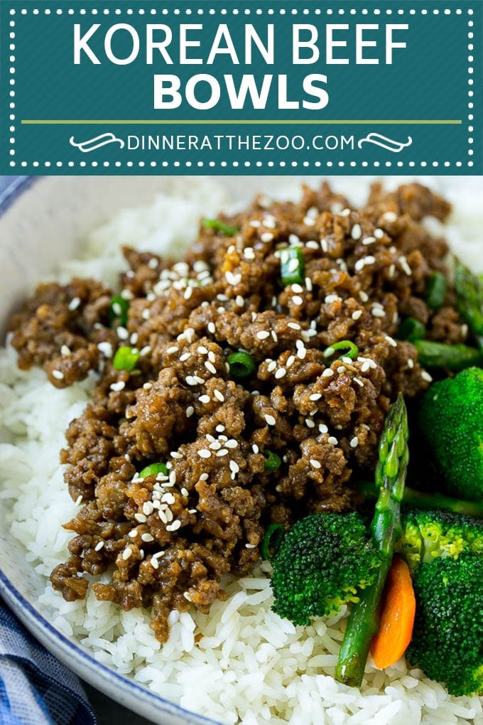 Korean Beef Bowls Recipe | Korean Ground Beef | Asian Beef Recipe | Rice Bowl #groundbeef #asianfood #rice #dinneratthezoo