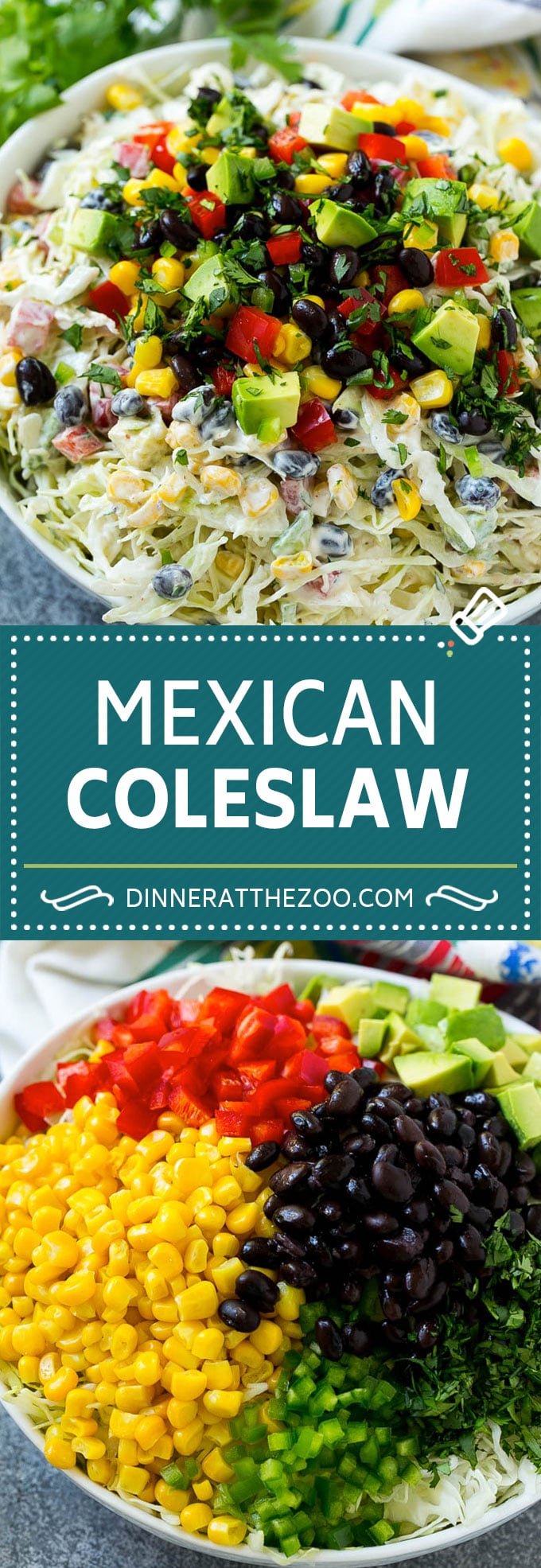 Mexican Coleslaw Recipe | Southwestern Coleslaw | Easy Coleslaw #coleslaw #mexicanfood #salad #dinneratthezoo