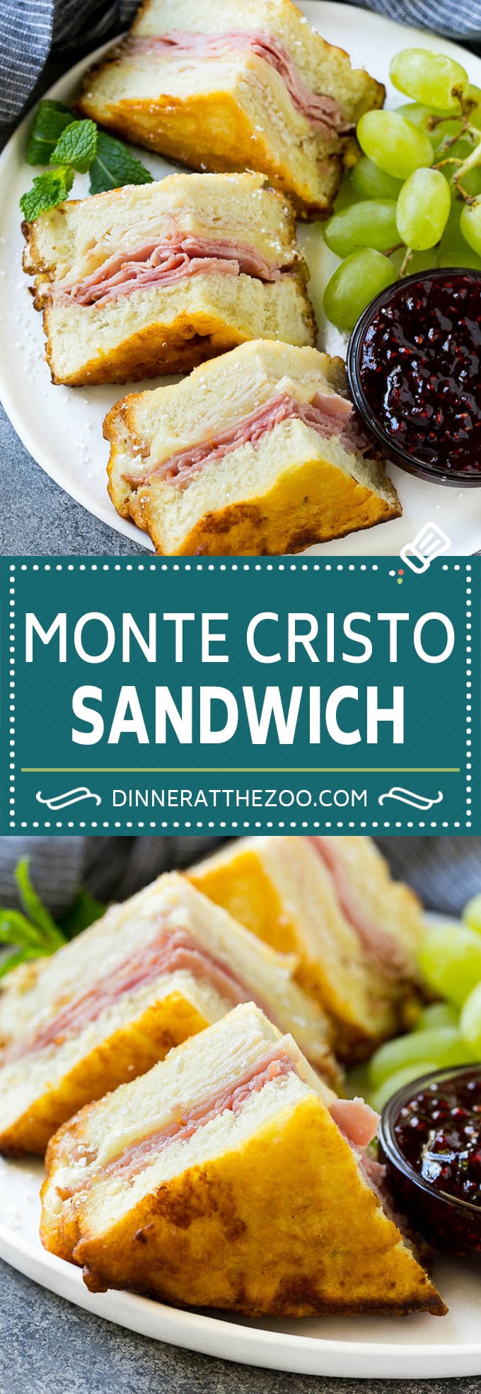 Monte Cristo Sandwich Recipe | Disneyland Monte Cristo Sandwich | Turkey Sandwich | Ham Sandwich #sandwich #dinneratthezoo #turkeysandwich