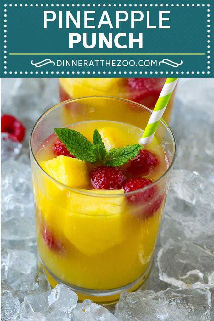 Pineapple Punch Recipe | Sparkling Punch | Fruit Punch | Pineapple Drink #pineapple #drink #dinneratthezoo