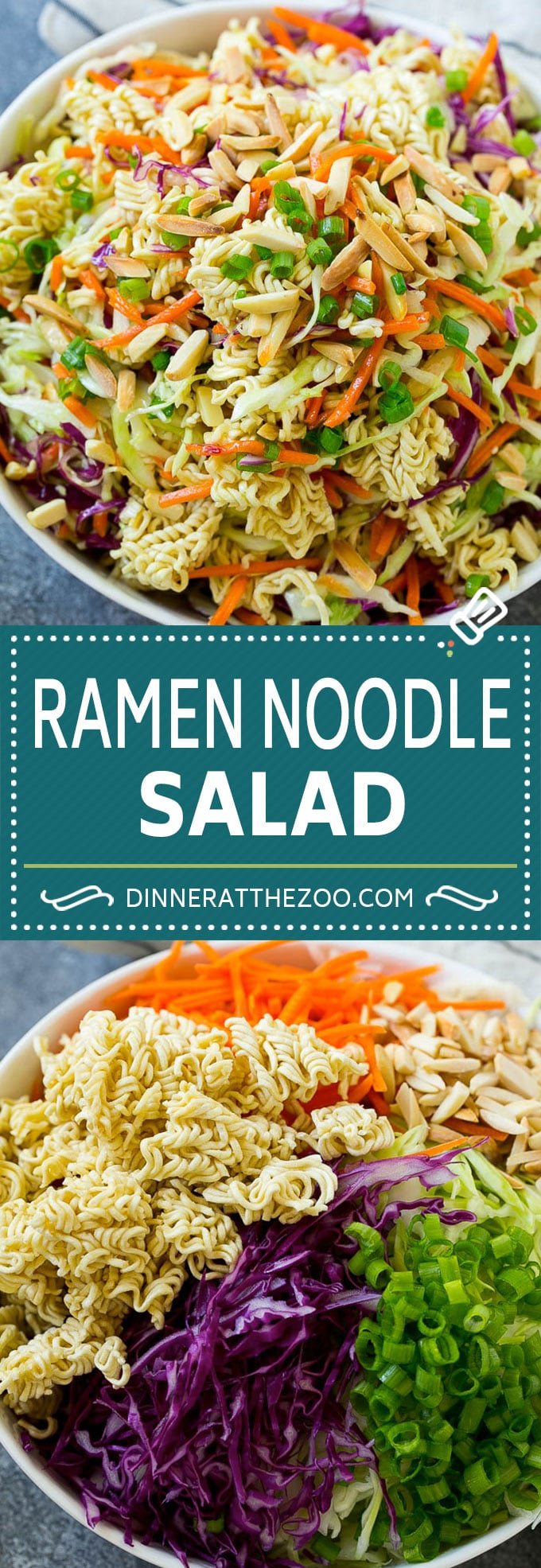 Ramen Noodle Salad Recipe | Oriental Salad | Asian Salad | Ramen Noodle Cabbage Salad #ramennoodles #salad #cabbagesalad #salad #dinneratthezoo