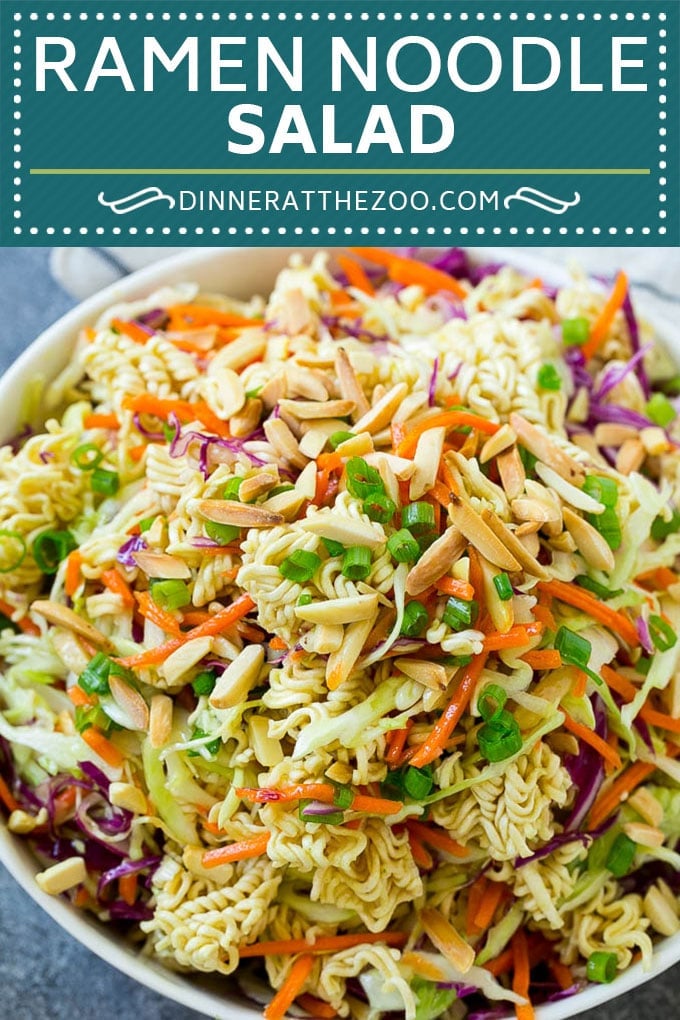 Ramen Noodle Salad Recipe | Oriental Salad | Asian Salad | Ramen Noodle Cabbage Salad #ramennoodles #salad #cabbagesalad #salad #dinneratthezoo