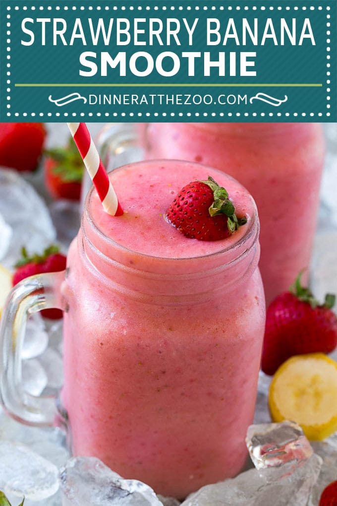 Strawberry Banana Smoothie Recipe | Strawberry Smoothie #strawberry #banana #smoothie #drink #dinneratthezoo