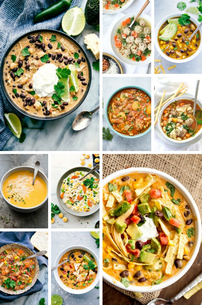 Slow cooker soup recipes such as quinoa soup, butternut squash soup and cabbage soup.
